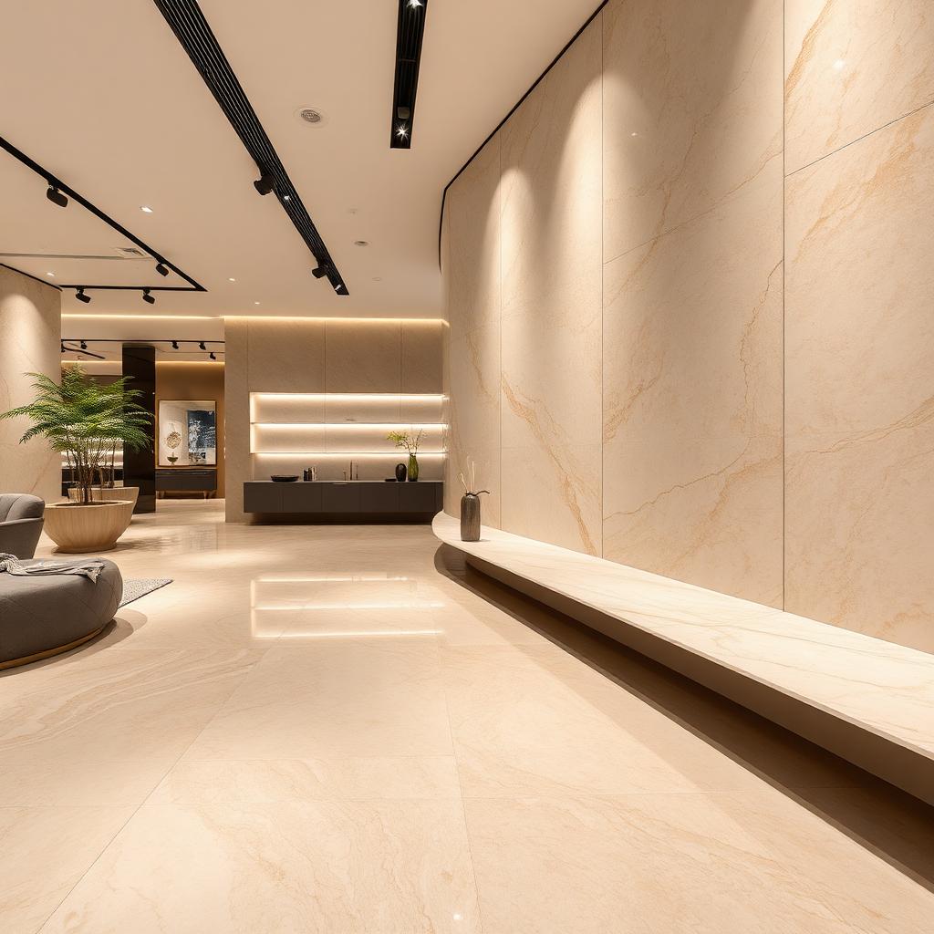 Vitrified floor tiles display